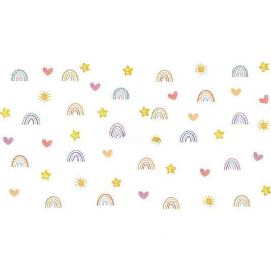 Love rainbow stars wall decoration sticker