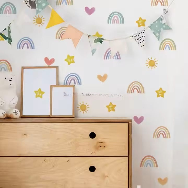 Love rainbow stars wall decoration sticker