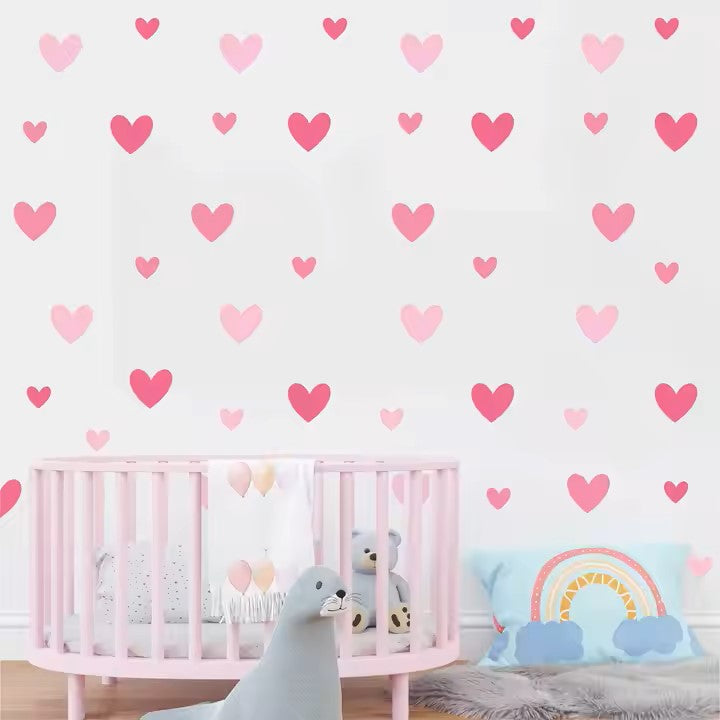 Cute Pink Heart Wall Decal