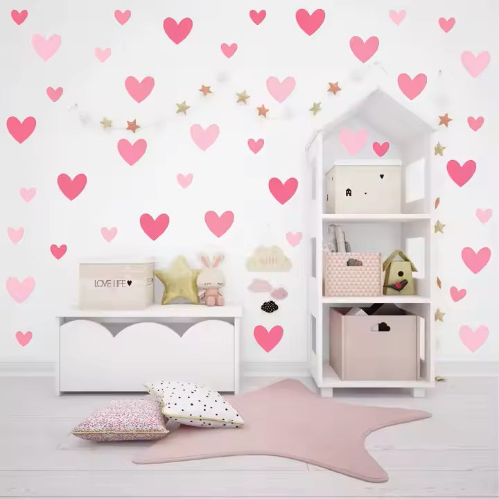 Cute Pink Heart Wall Decal