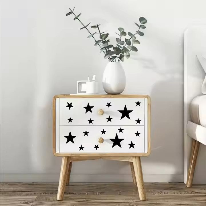 Wall Decals for living room and kids room, black stars